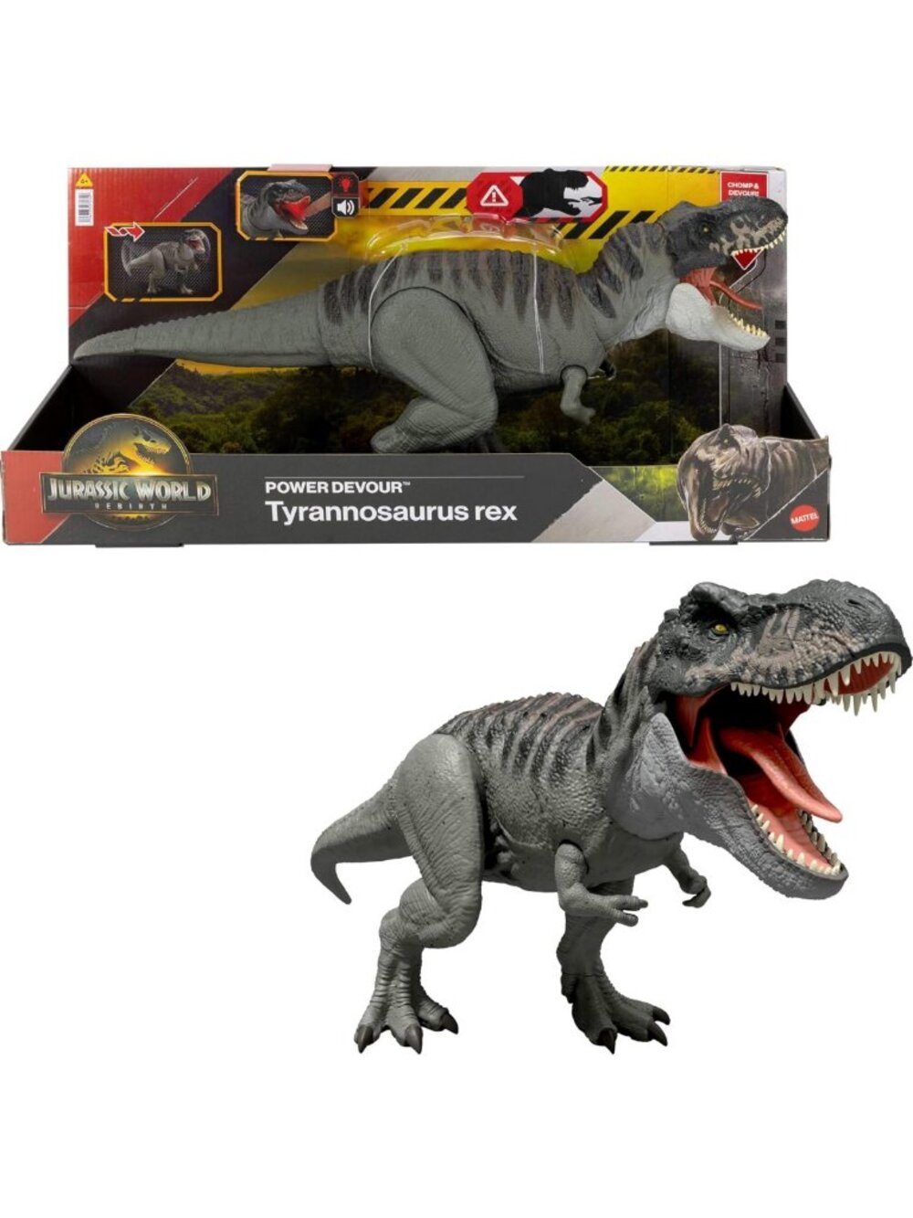 Jurassic World Tyrannosaurus Rex Figure - Power Devour Action Toy, Collectible
